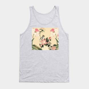 LITTLE BIRD WITH PINK ROSES AND LOTUS FLOWERS Tank Top